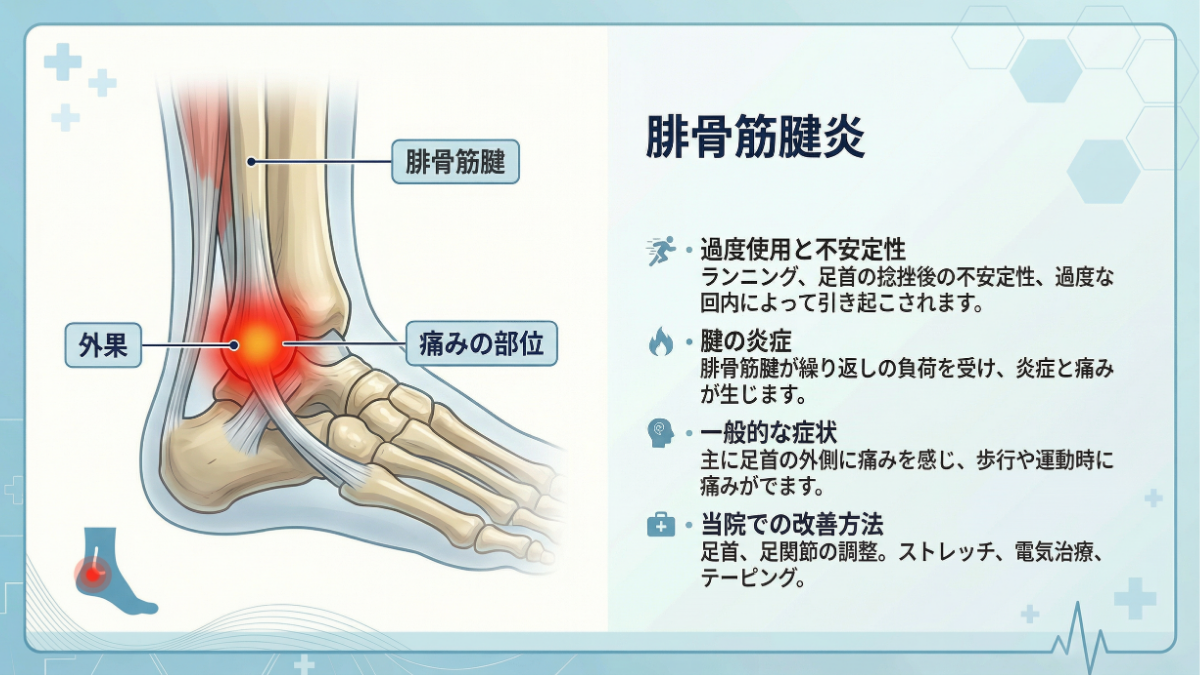 腓骨筋腱炎の症状イメージ