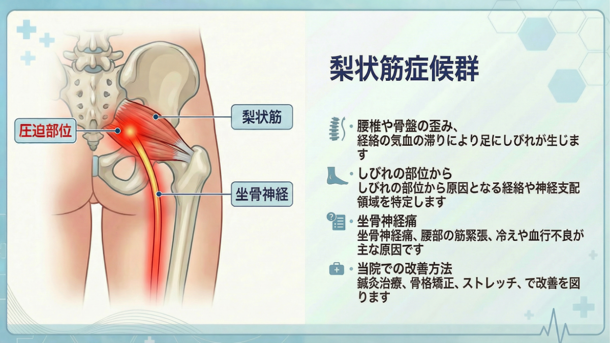 梨状筋症候群の症状イメージ