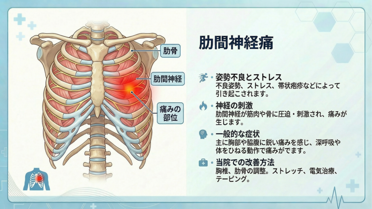 肋間神経痛の症状イメージ