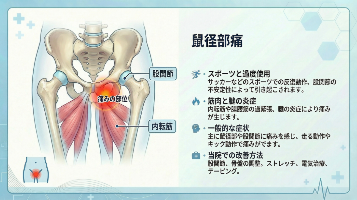 鼠蹊部痛の症状イメージ