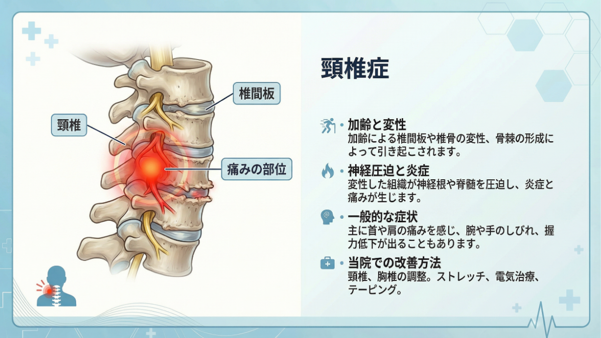 頚椎症の症状イメージ